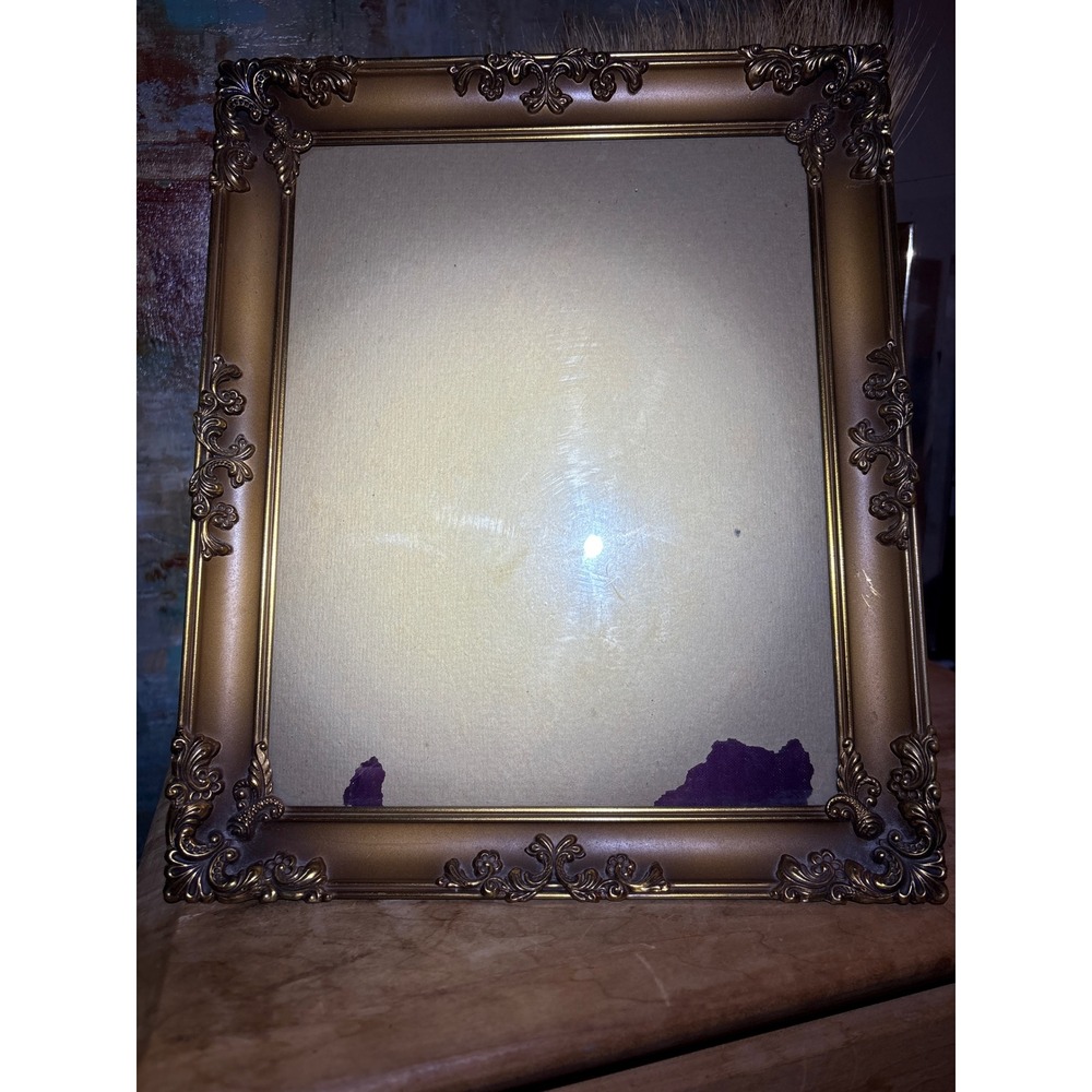 Vintage Monstere Gold Ornate Picture Frame Made in Denmark Baroque 8x10 Style